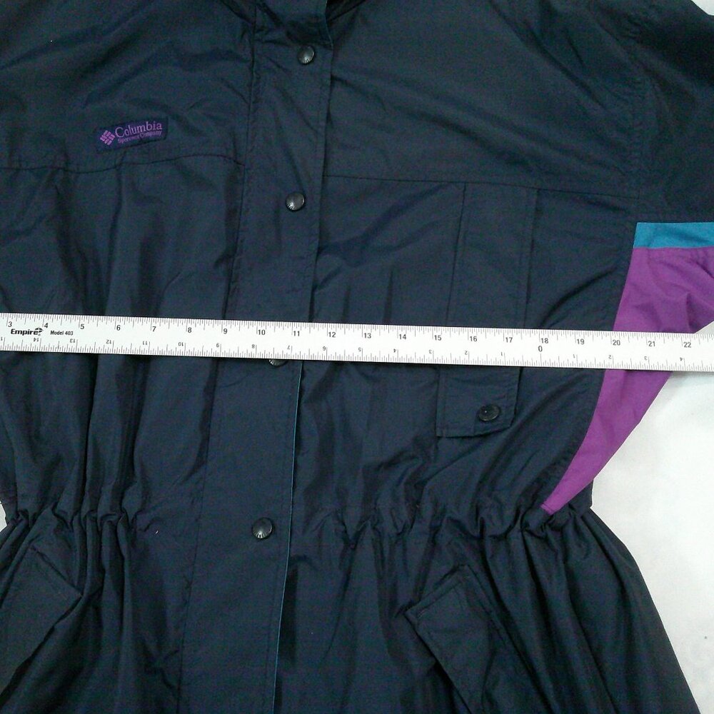 Columbia Vintage 90’s Preppy Ski Jacket Longs Peak Size M | Navy Purple Teal - Picture 10 of 12